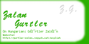 zalan gurtler business card